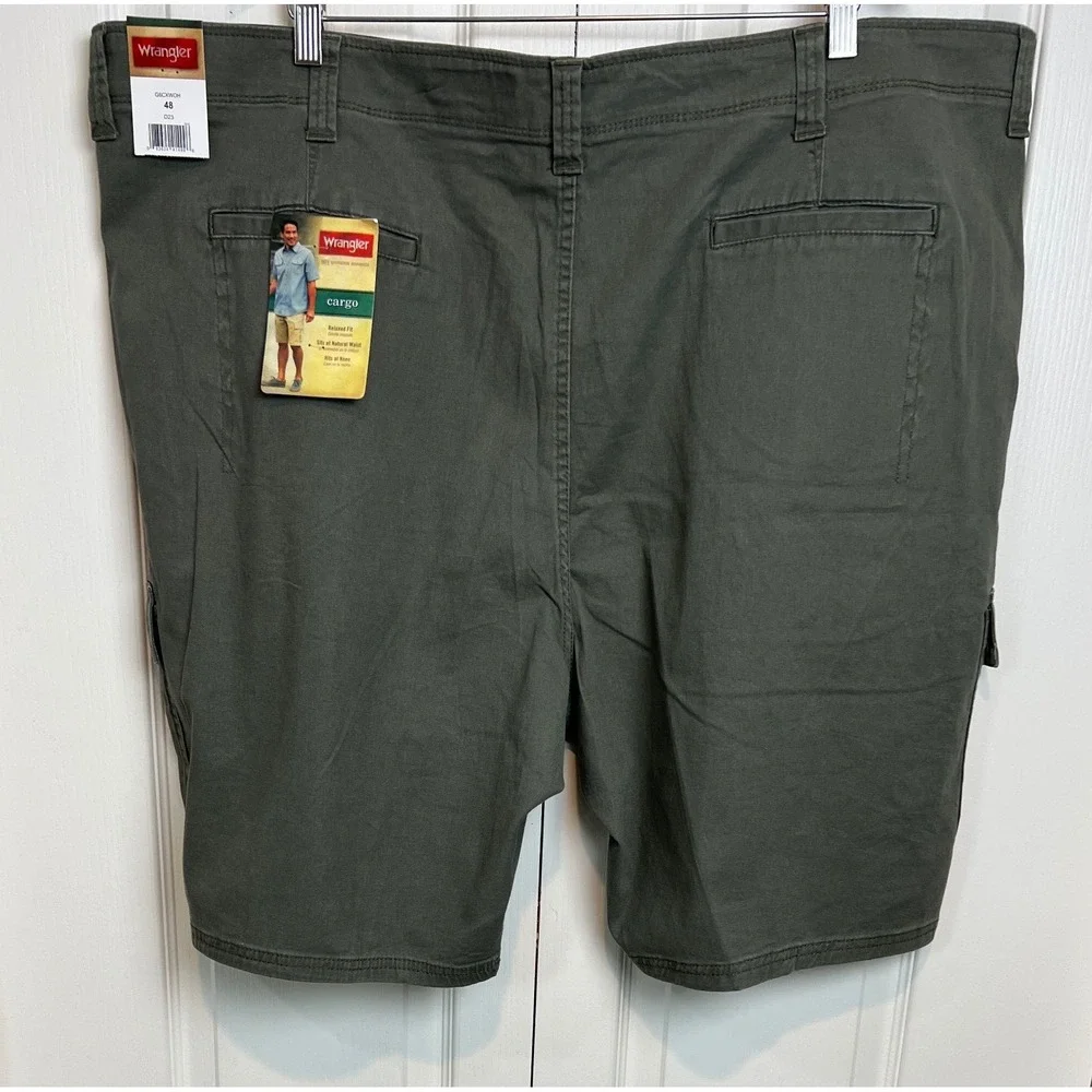 Wrangler Cargo Shorts Men 48 Green Relaxed Fit Natural Waist G6CXWOH Utility G18
